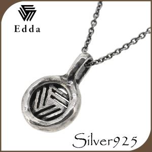 エッダ ネックレス メンズ レディース ブランド シルバー ブランドロゴ 透かし彫り チャーム ペンダント Edda 人気 プレゼント｜ginnokura