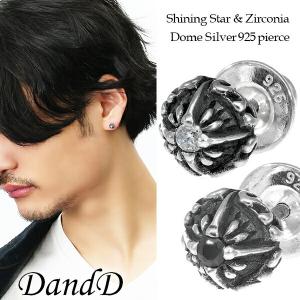 スクエア スワロフスキー クリスタル スタッズ ピアス 1P 片耳用