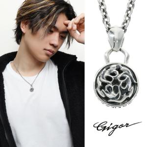 GIGOR（ジゴロウ） トライバル ドックタグ ペンダント チェーン付き