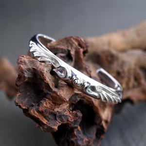 スタッズ バングル 鋲 スパイク パンク ブレスレット 腕輪 シルバー925