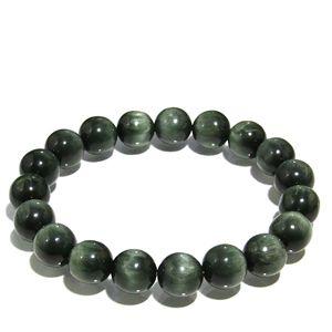 グリーンルチル ブレスレット 8mm 17.5cm メンズ M レディース L