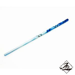 Hizm チタン製 空色簪 Large 多色グラデーション 純チタン 簪 17-19cm チタンアクセサリー かんざし 髪飾り ヘアアクセサリー 和 和風 和装 着物 浴衣 Hizm チタン製 空色簪 Large 多色グラデーション×キュービック