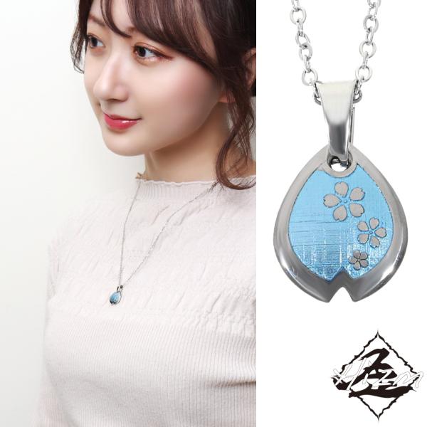 Hizm 純チタン 桜 フラグメント ペンダント ネックレス チタン ステンレス 金属アレルギー ア...