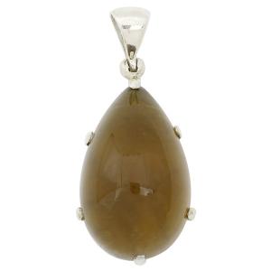 ブルーアンバー ペンダントトップ 琥珀 スマトラ産 シルバー