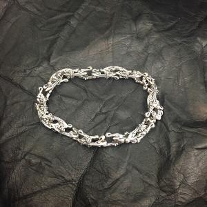 アラベスク オニキス シルバー ブレスレット 20cm シルバー