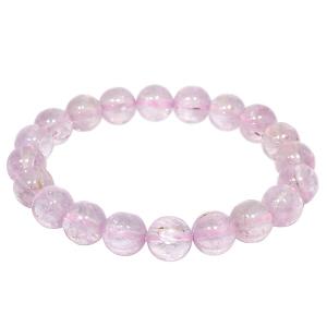 クンツァイト ブレスレット 9.7mm 18.5cm メンズL レディースLLサイズ