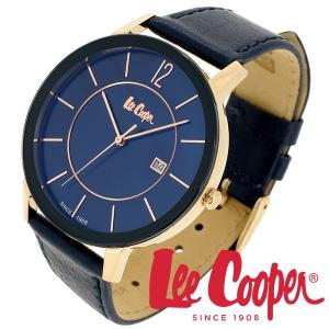 Lee Cooper リークーパー 腕時計 メンズ ブランド 本革ベルト ネイビー ゴールド LC06326.999 時計 Lee Cooper リークーパー｜ginnokura