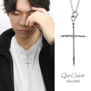 Que Crave クロス 逆十字 アラベスク ペンダントトップ ネックレス