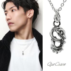 Que Crave タグ プレート 四角 ペンダントトップ ネックレス