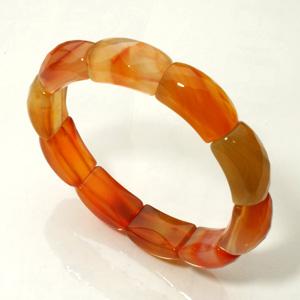 幅1.2cm19cmカーネリアンバングル メンズL レディースLL カーネリアン