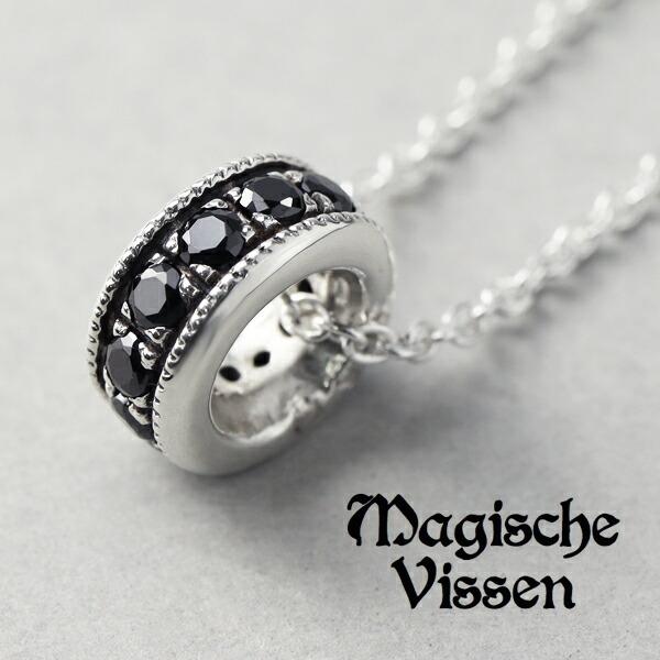 マジェスフィッセン ミルグレイン エタニティ シルバー ネックレス チェーン付き シルバーネックレス...