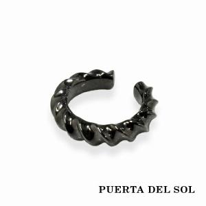 PUERTA DEL SOL インパラ ツノ イヤーカフ ブラック シルバー950 チタンコーティング ユニセックス シルバーアクセサリー 銀 SV950｜ginnokura