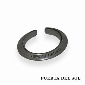 PUERTA DEL SOL シンプル ソリッド イヤーカフ ブラック シルバー950 チタンコーティング ユニセックス シルバーアクセサリー 銀 SV950｜ginnokura