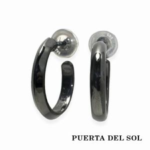 PUERTA DEL SOL トラディショナル ブラック ピアス ブラック シルバー950 ユニセッ...