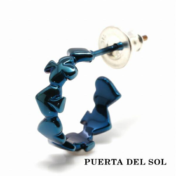 PUERTA DEL SOL スペード ハート クラブ ダイヤ トランプスート ピアス ブルー シル...