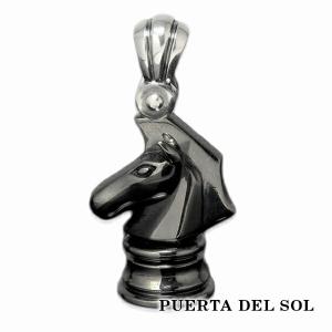 PUERTA DEL SOL チェスナイト ペンダント(チェーンなし) シルバー950 チタンコーティング ユニセックス シルバーアクセサリー 銀 SV950｜ginnokura