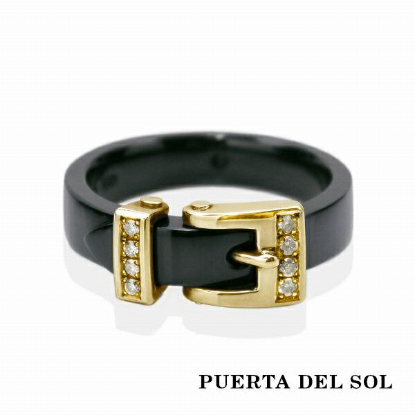 PUERTA DEL SOL ベルト バックル 細身 リング(7号〜25号) ブラック ゴールド シ...