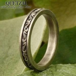 Quetzal スクロール シグネットリング S 5号〜15号 指輪 リング 印台