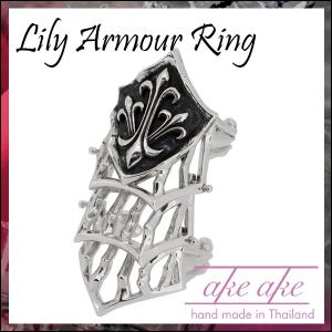 シルバーリング メンズ フォー サイド リリー 16-22号 人気 オシャレ