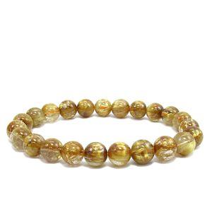 金針 ルチルクォーツ ブレスレット タイチンルチルクォーツ 9mm 19cm