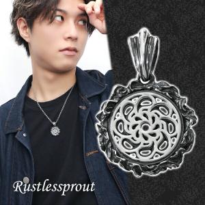 Rustlessprout Legacy ペンダントトップ (チェーンなし) シルバー925 ペンダント ネックレス シルバーアクセサリー バラ窓 薔薇窓 アラベスク｜ginnokura