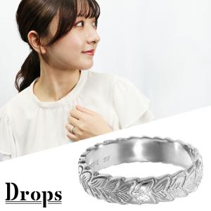 DROPS キルティング ハーフ リング 指輪 9〜21号 シルバー925 銀