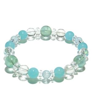 水晶 ブレスレット アクアマリン 3Aグレード 8mm 16cm 天然石