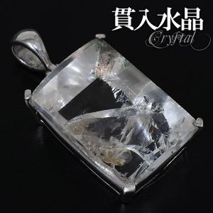 貫入水晶 シルバー ペンダントトップ オーバル クォーツインクォーツ