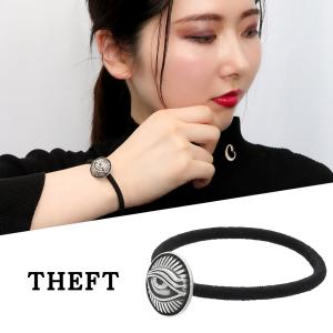 THEFT セフト アイ ヘアゴム ブレスレット シルバー TIME タイム Eyes hair rubber Bracelet 目 瞳 目玉 ビンテージ ヴィンテージ アンティーク調｜ginnokura