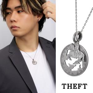 THEFT セフト 騎兵 コイン ネックレス ペンダント ペンダントトップ ペンダントチャーム シルバー SILVER COIN 硬貨 ビンテージ ヴィンテージ｜ginnokura