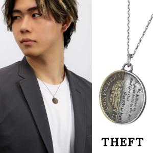 THEFT セフト ハーフ コイン エリザベス ネックレス ペンダント ペンダントトップ ペンダントチャーム シルバー HALF COIN NEC 硬貨 ビンテージ｜ginnokura