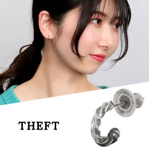 THEFT セフト シンプル ツイスト ハーフフープ ピアス 1P 片耳用 シルバー TWIST PIERCE フープピアス ひねり ビンテージ ヴィンテージ｜ginnokura