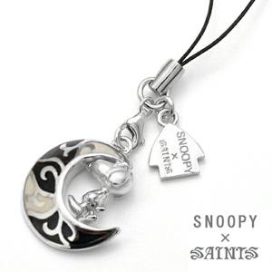 スヌーピー ブラックムーン ストラップ ブランド SNOOPY×SAINTS 公式 グッズ アクセサリー プレゼント シルバー 携帯 スマホ チャーム｜新宿銀の蔵 シルバーアクセサリー