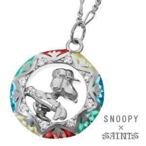 SNOOPY × SAINTS ステンド スヌーピー ゴルフ シルバー ネックレス ペンダント レディースネックレス 公式 PEANUTS グッズ コラボ｜ginnokura