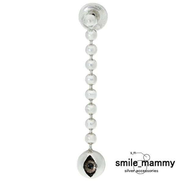 smile_mammy stare ボールチェーン ピアス 1P 片耳用 シルバー 925 揺れるピ...