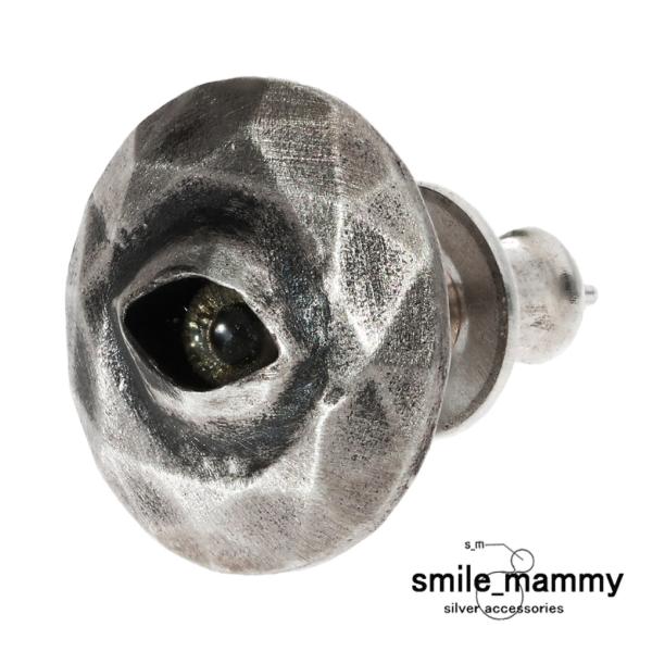 smile_mammy stare ファセットカット ストーン ピアス 1P 片耳用 シルバー 92...