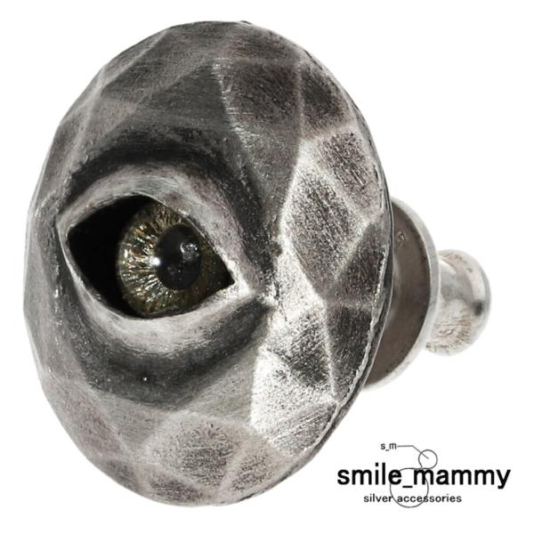 smile_mammy stare ファセットカット ストーン 2 ピアス 1P 片耳用 シルバー ...