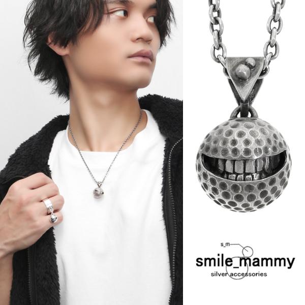 smile_mammy スマイル ゴルフボール ネックレス ペンダント ペンダントトップ チャーム ...