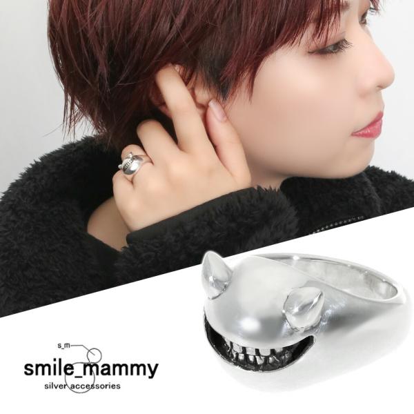 smile_mammy ツノ スマイル リング 指輪 5〜18号 シルバー925 ドームリング シグ...
