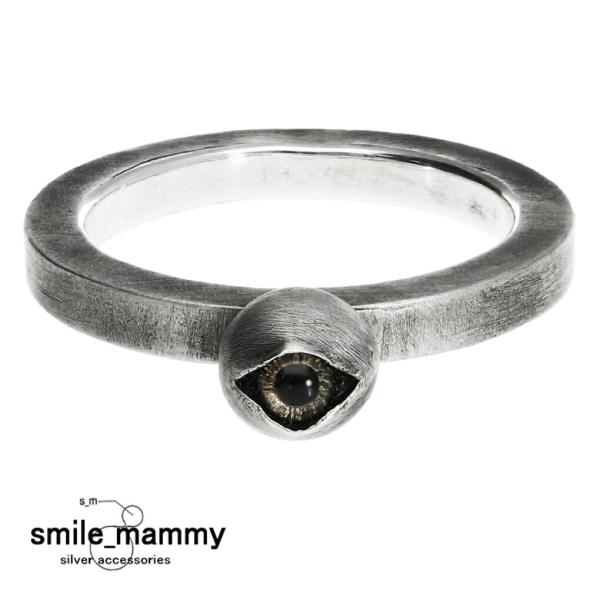 smile_mammy stare ボール リング 指輪 1〜18号 シルバー 925 目 目玉 追...