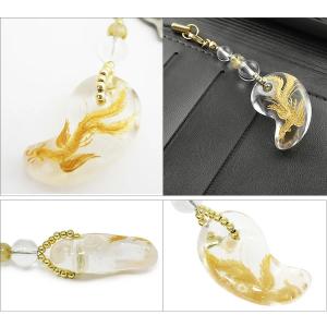 水晶 勾玉ストラップ 天然石 パワーストーン ...の詳細画像4