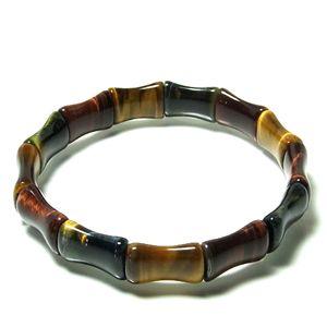タイガーアイ ルチルクォーツ 水晶 ブレスレット 8mm 18cm メンズM