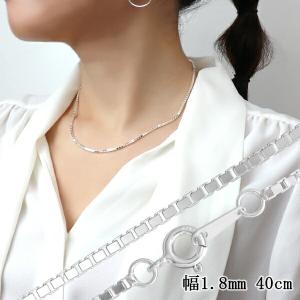 ベネチアンチェーン 幅約1.2mm 40cm シルバー925 シルバーチェーン