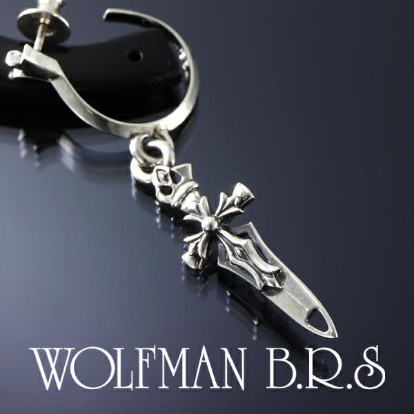 ウルフマン BRS ブレード スタッドピアス 1P 片耳用 シルバーアクセサリー ピアス 揺れる フ...