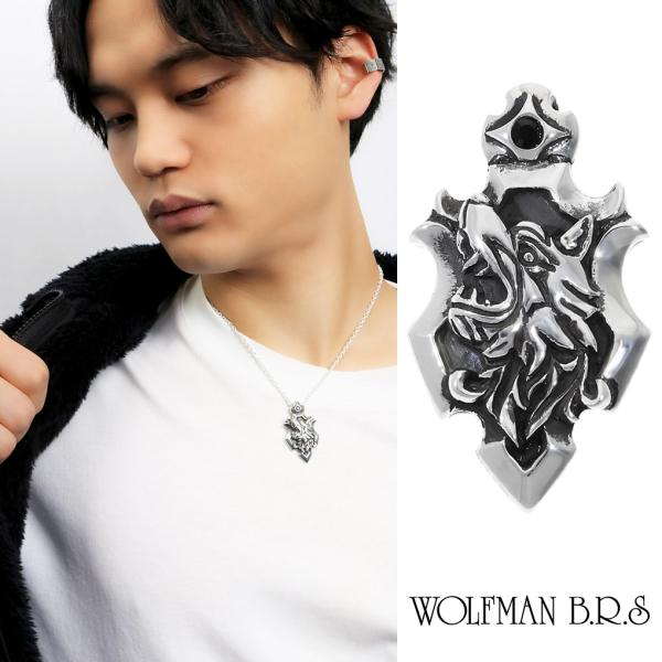 ウルフマン BRS ハーテッド ウルフ シルバー ペンダントトップ チェーンなし ブランド ウルフマ...