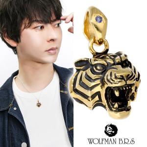 ウルフマンBRS ペンダントトップ タイガーマン チャーム Ｇ チェーンなし シルバー ブランド WOLFMAN メンズ 虎 トラ 寅｜ginnokura