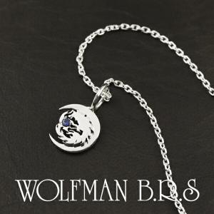 WOLFMAN B.R.S（ウルフマンBRS） ネックレス ウルフムーン チェーン付