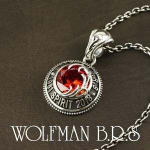 WOLFMAN B.R.S（ウルフマンBRS） ネックレス ダブル ウルフ チャーム
