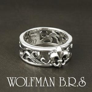 シルバーリング メンズ ユリ リリー ドアノッカー 16-21号 ブランド