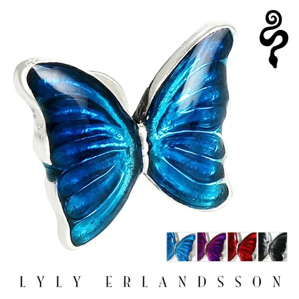 LYLY ERLANDSSON 選べる4カラー モルフォ 蝶 ピアス 1P 片耳用 シルバー 925...